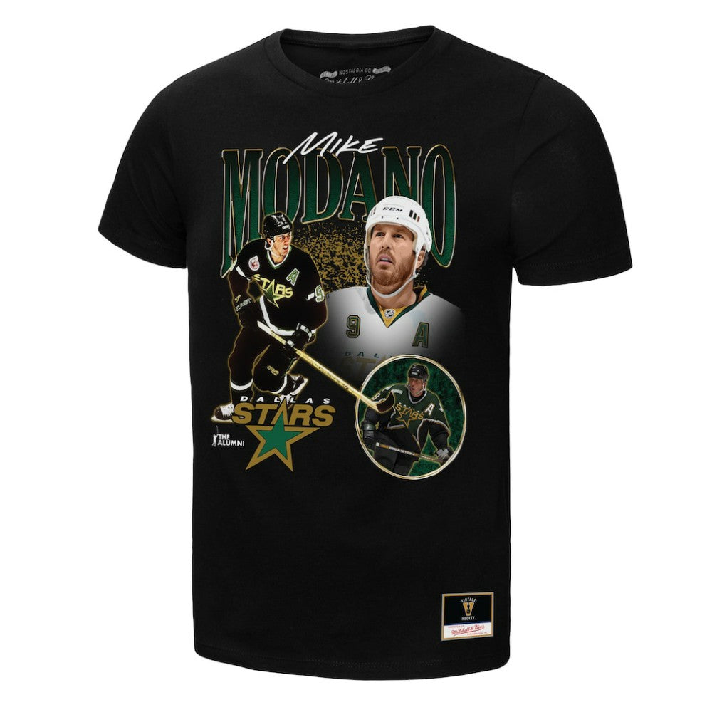 Mike Modano Dallas Stars Mitchell & Ness Player Collage Name & Number T-Shirt - Black - NHL 203164807