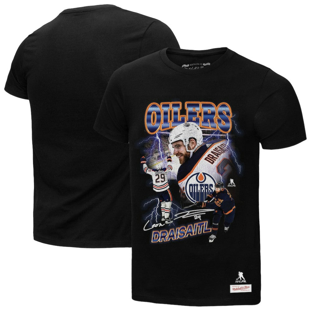 Leon Draisaitl Edmonton Oilers Mitchell & Ness 2.0 Player Graphic T-Shirt - Black - NHL 203164809
