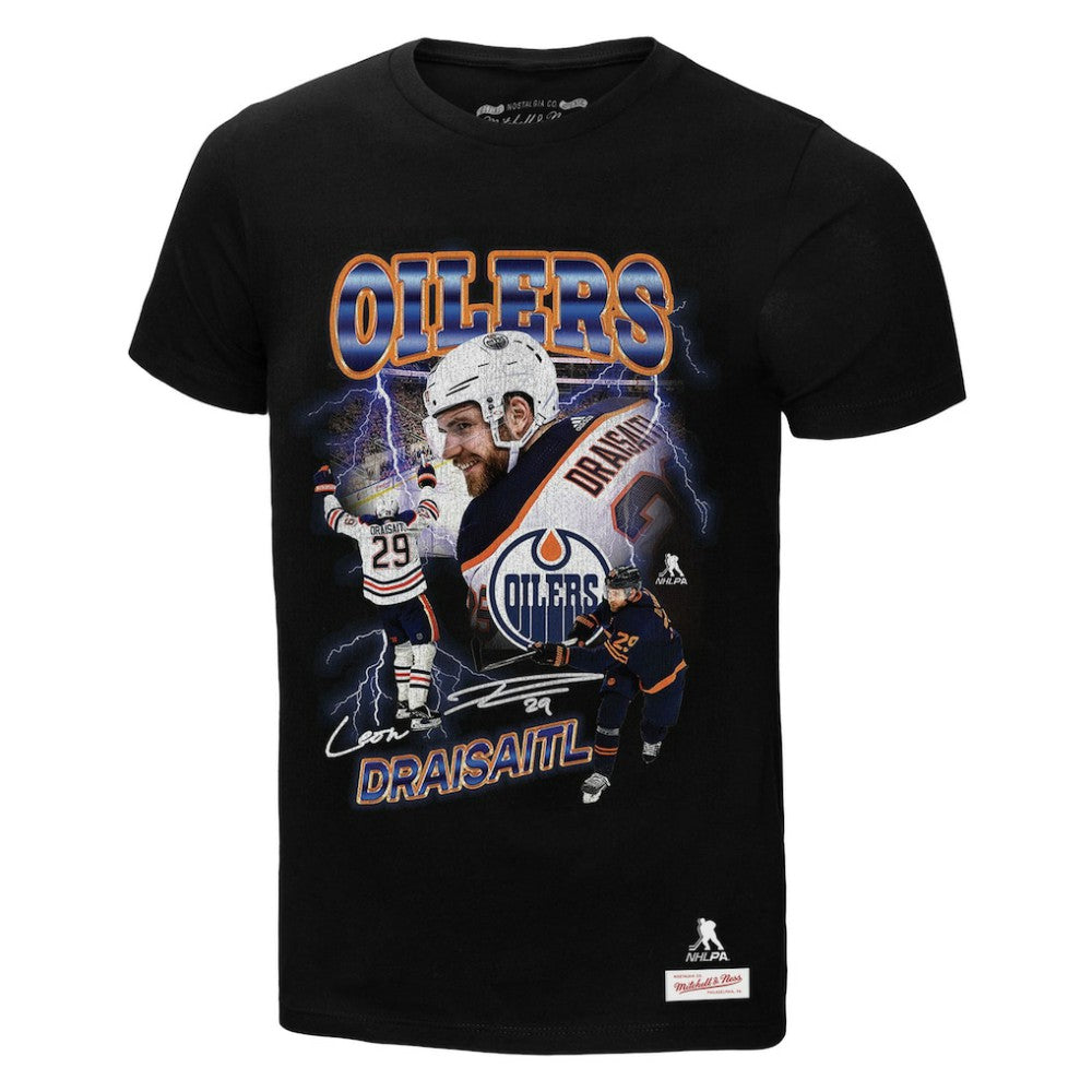 Leon Draisaitl Edmonton Oilers Mitchell & Ness 2.0 Player Graphic T-Shirt - Black - NHL 203164809