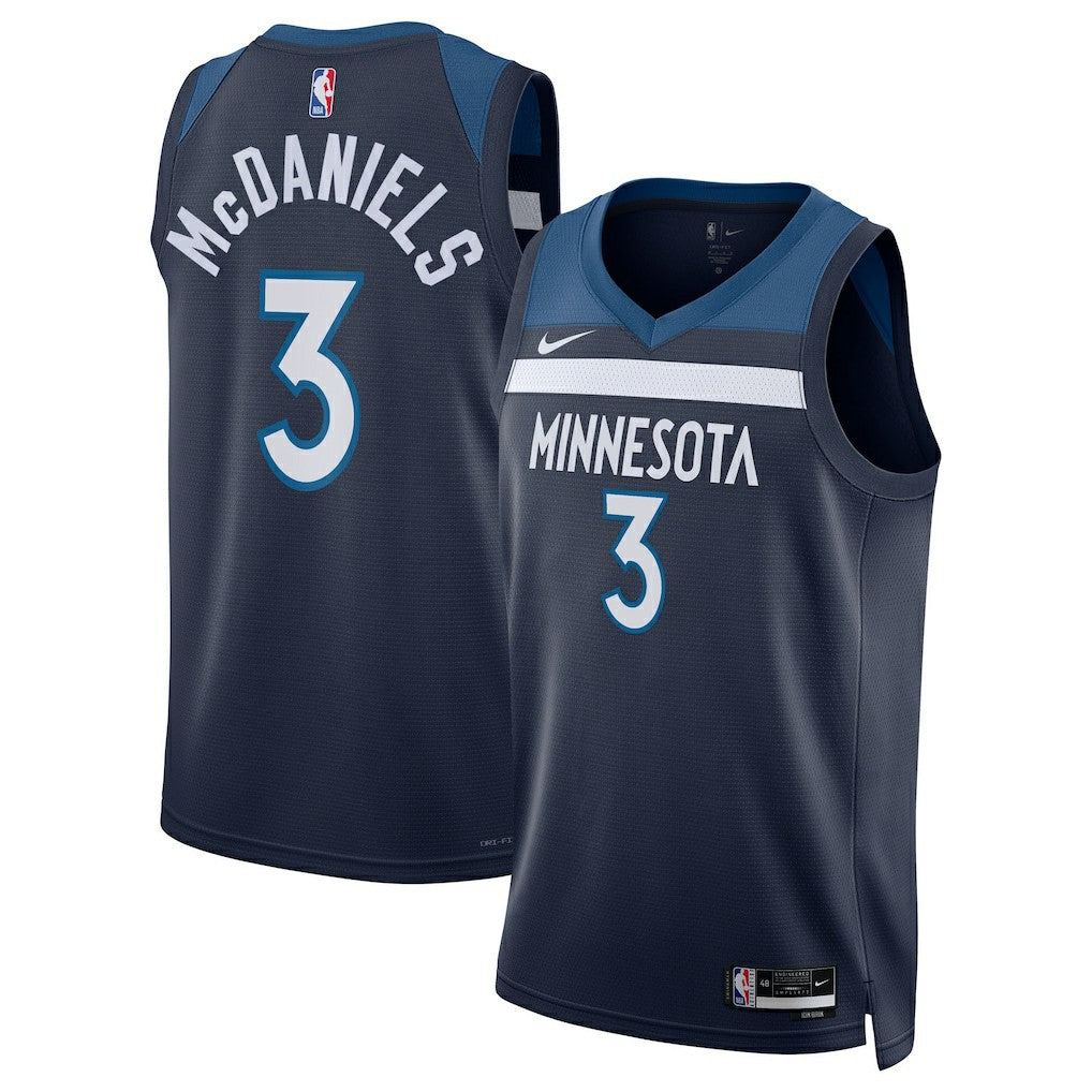 Jaden McDaniels Minnesota Timberwolves Unisex Swingman Jersey Icon Edition Navy | Nike Near Me