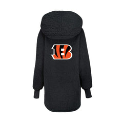 Cincinnati Bengals Jill Martin Women's Oversized Hooded Lounger Black
