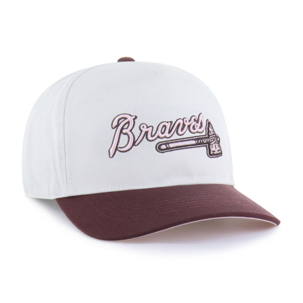 Atlanta Braves '47 Unisex Love Letter Adjustable Hitch Hat - Stone/Burgundy - 47 brand Sale