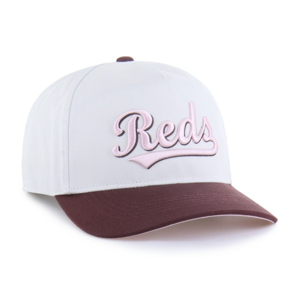 Cincinnati Reds '47 Unisex Love Letter Adjustable Hitch Hat - Stone/Burgundy - 47 brand Online
