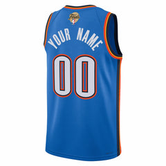 Oklahoma City Thunder Unisex 2025 NBA Finals Patch Custom Swingman Jersey Blue Icon Edition | Nike Lifestyle