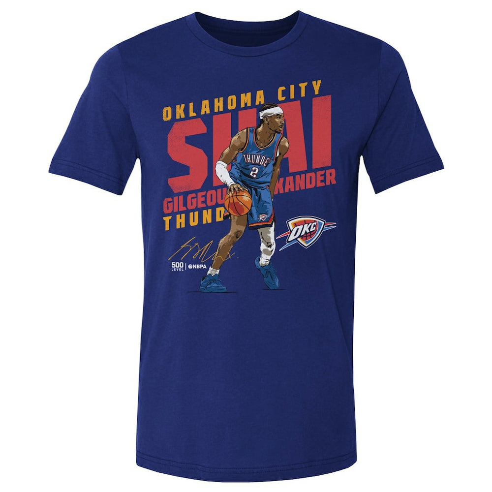 Shai Gilgeous-Alexander Oklahoma City Thunder 500 Level Slant T-Shirt Blue
