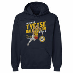 Tyrese Haliburton Indiana Pacers 500 Level Slant Pullover Hoodie Navy