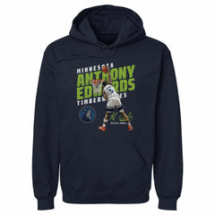 Anthony Edwards Minnesota Timberwolves 500 Level Slant Pullover Hoodie Navy