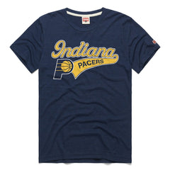 Indiana Pacers Homage Unisex Script Tri-Blend T-Shirt Navy