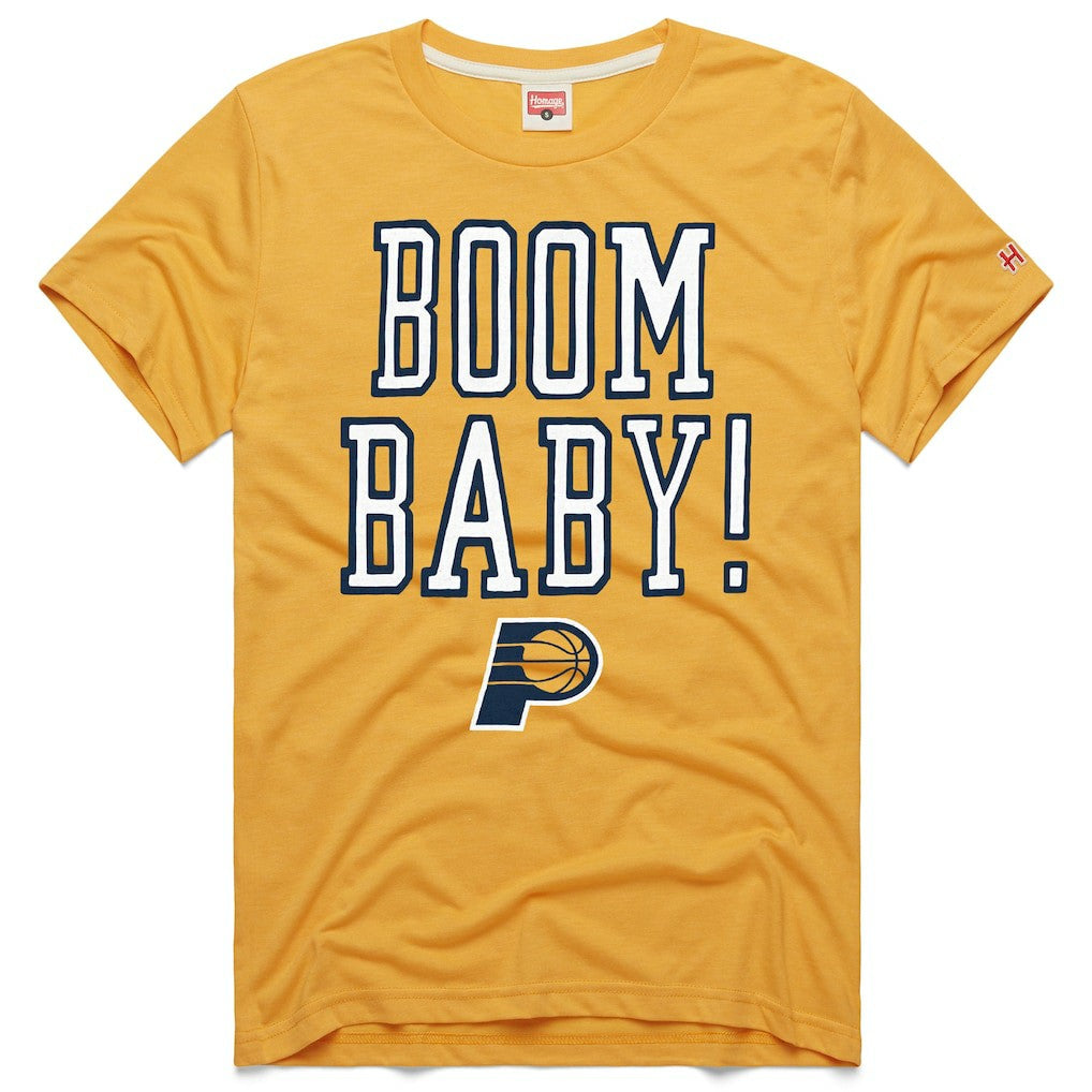 Indiana Pacers Homage Unisex Boom Baby Tri-Blend T-Shirt Gold