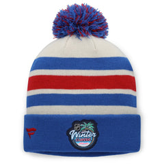 New York Rangers Fanatics 2026 NHL Winter Classic Cuffed Pom Knit Hat - Cream/Blue - NHL 203167162