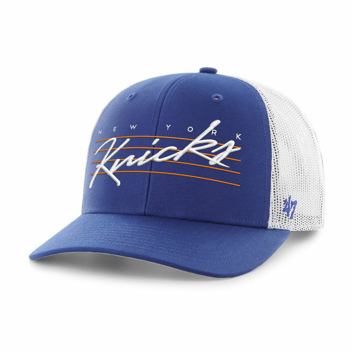 New York Knicks '47 Downburst Trucker Adjustable Hat Blue | 47 brand for sale