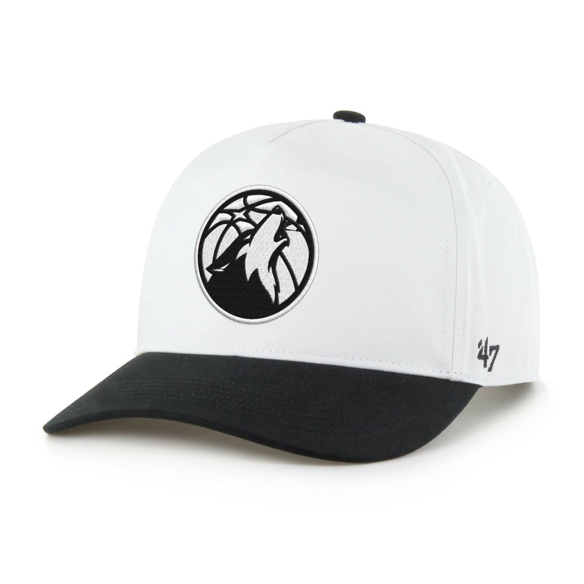 Minnesota Timberwolves '47 Black & White Hitch Adjustable Hat | 47 brand US