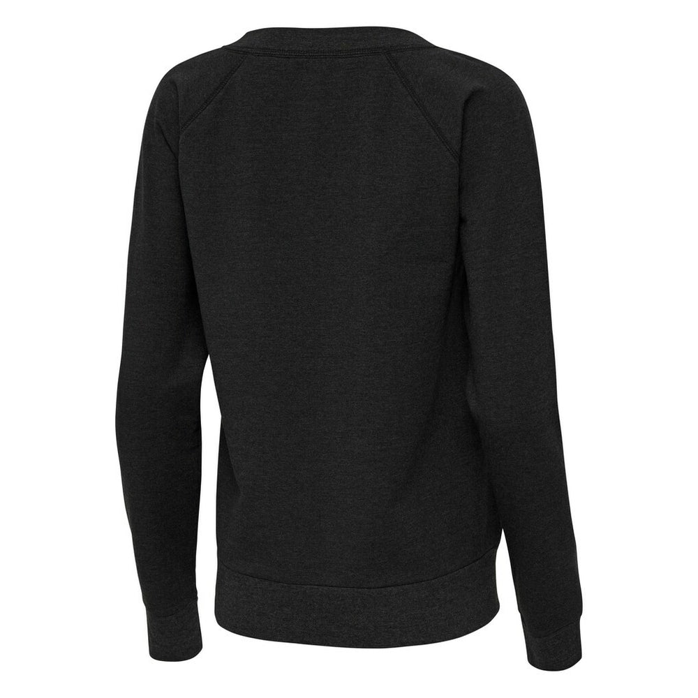 Green Bay Packers Antigua Women's Varsity Tri-Blend V-Neck Long Sleeve T-Shirt Heather Black