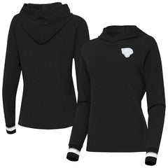 Jacksonville Jaguars Antigua Women's Trek Raglan Pullover Hoodie Black