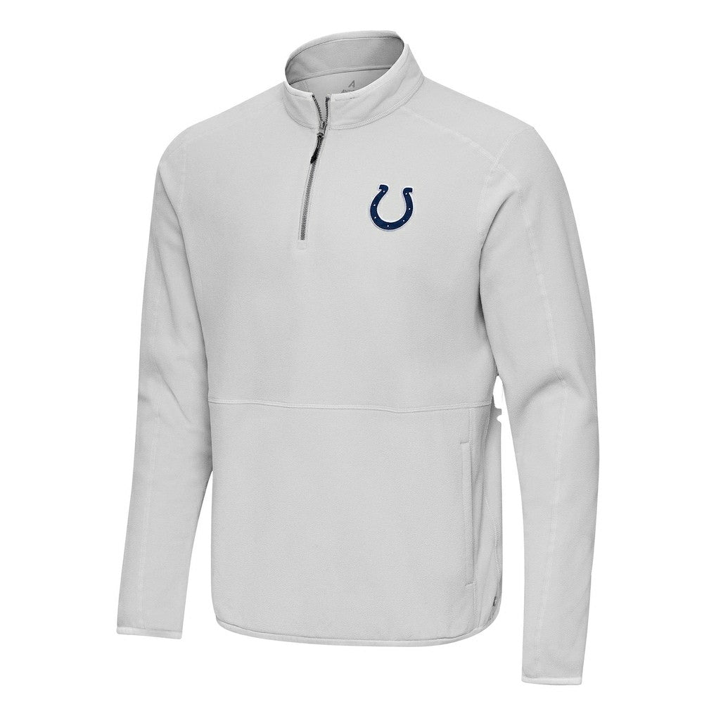 Indianapolis Colts Antigua Step Up Quarter-Zip Pullover Gray