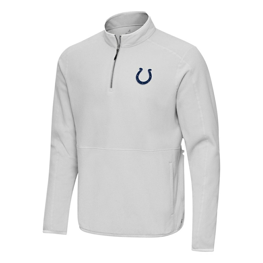 Indianapolis Colts Antigua Step Up Quarter-Zip Pullover Gray