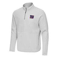 New York Giants Antigua Step Up Quarter-Zip Pullover Gray