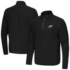 Philadelphia Eagles Antigua Step Up Quarter-Zip Pullover Black