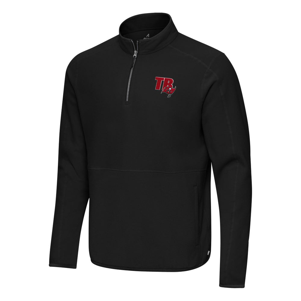 Tampa Bay Buccaneers Antigua Step Up Quarter-Zip Pullover Black