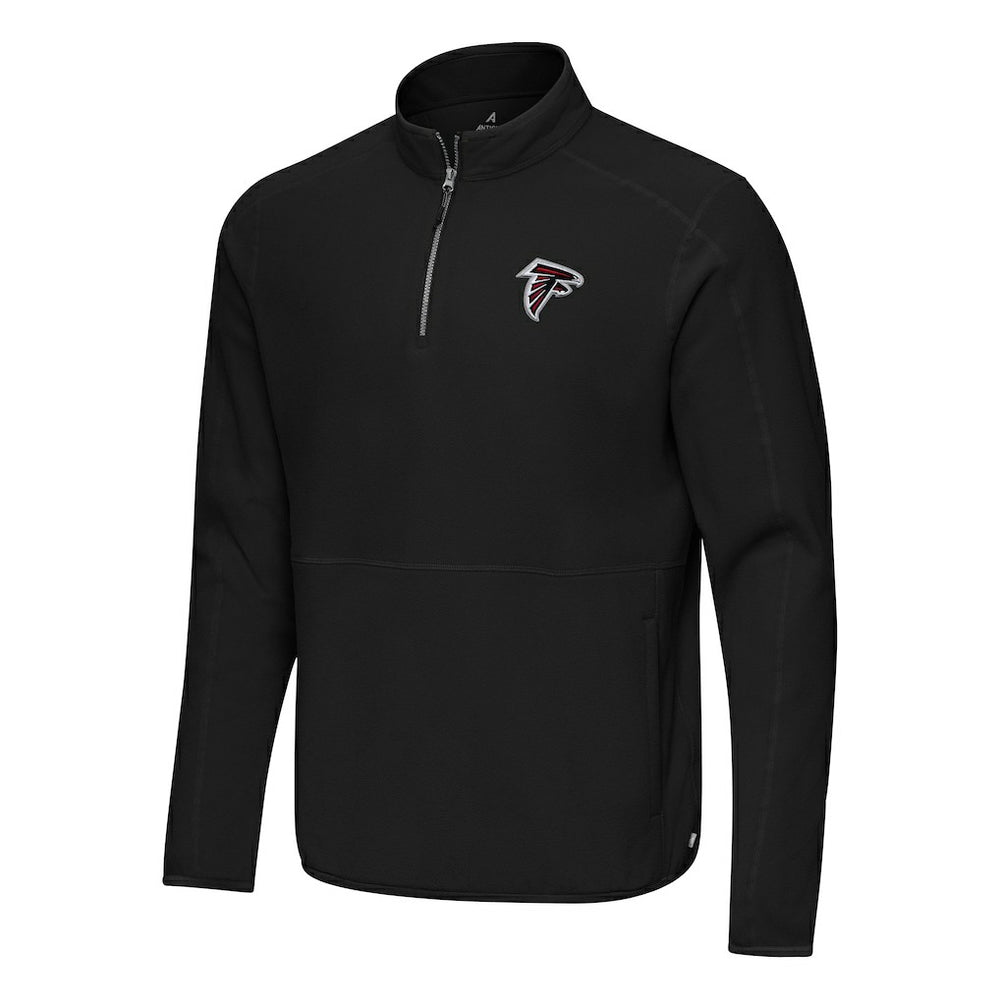 Atlanta Falcons Antigua Step Up Quarter-Zip Pullover Black