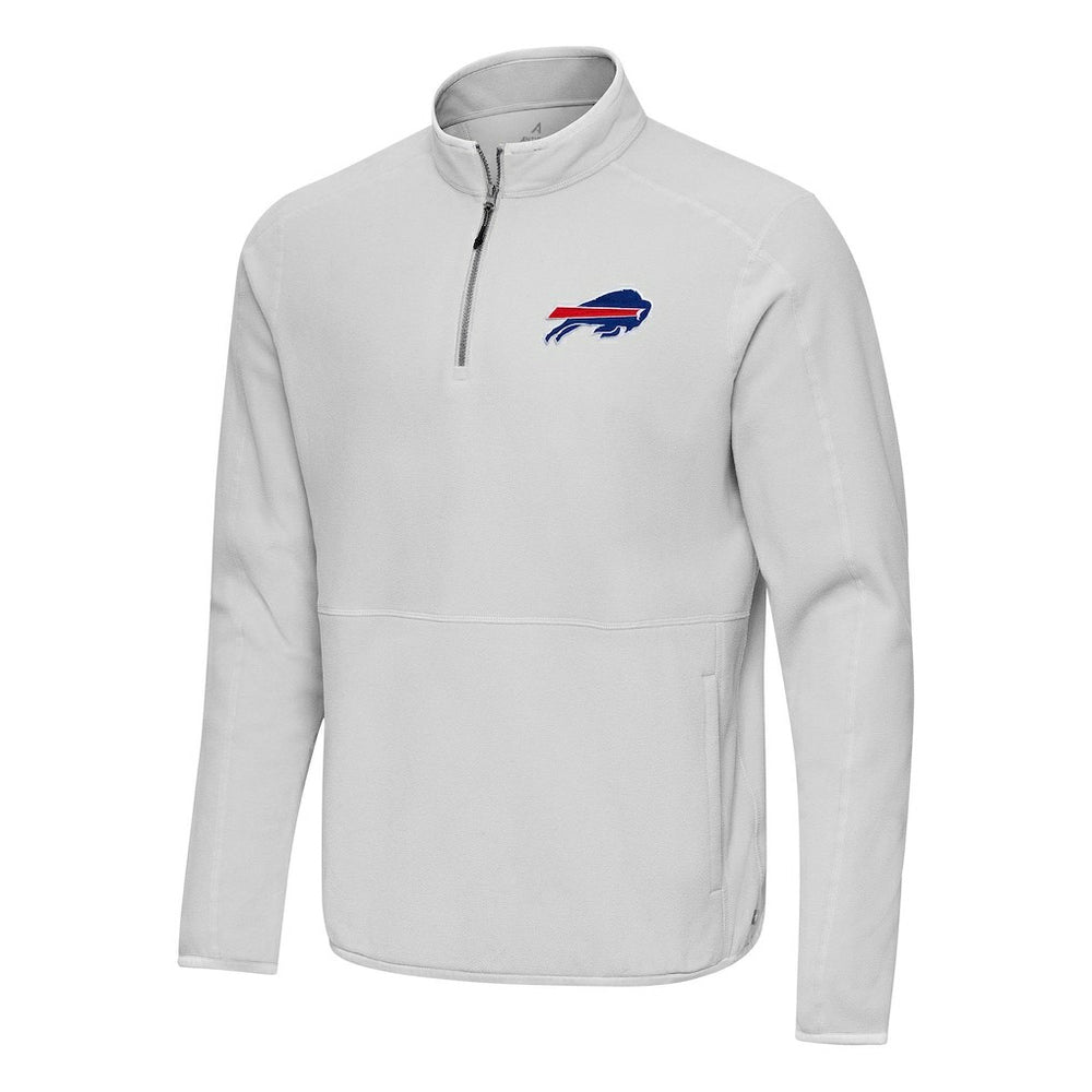 Buffalo Bills Antigua Step Up Quarter-Zip Pullover Gray