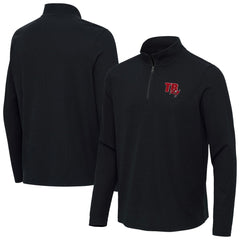 Tampa Bay Buccaneers Antigua Sync Tri-Blend Quarter-Zip Pullover Heather Black