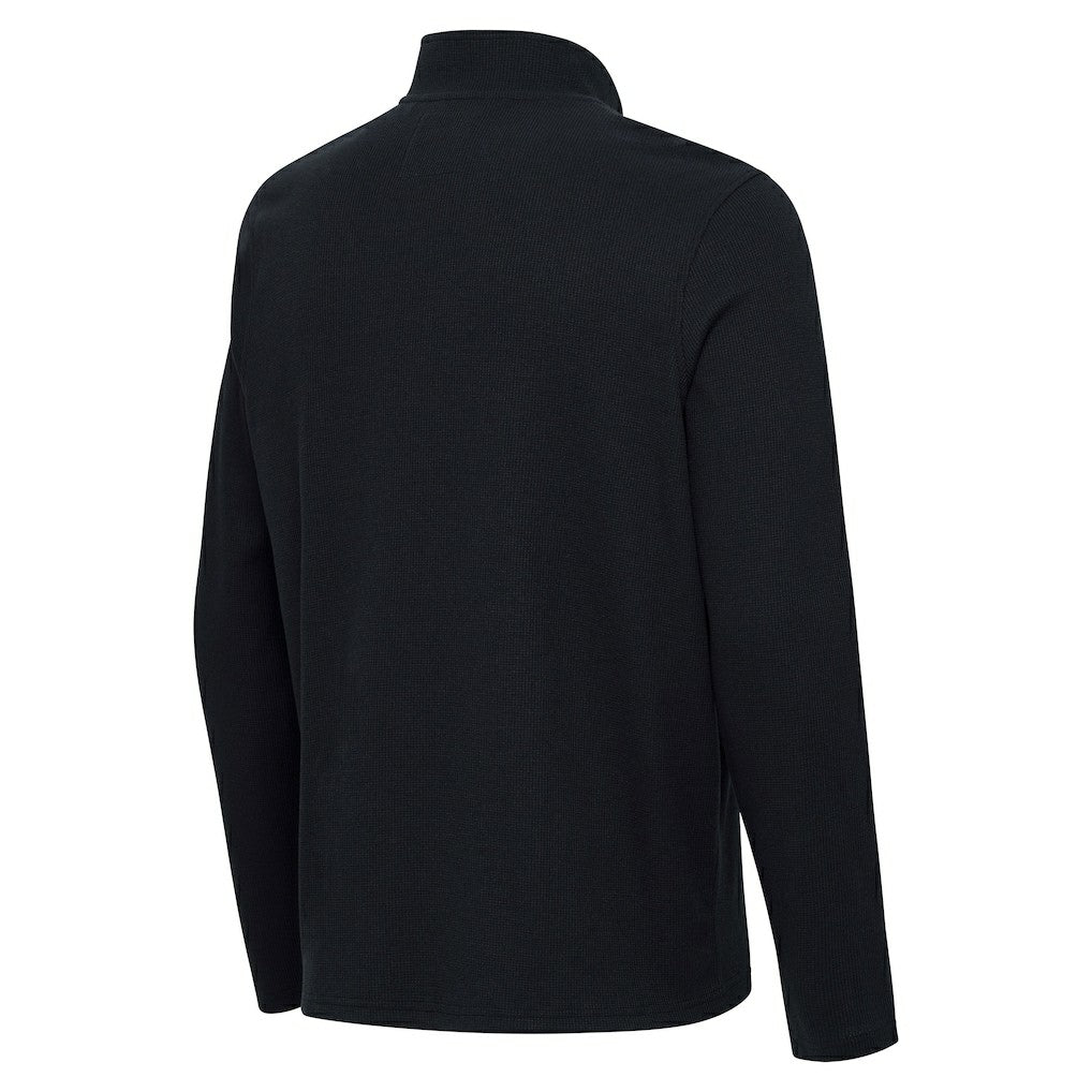 Minnesota Vikings Antigua Sync Tri-Blend Quarter-Zip Pullover Heather Black