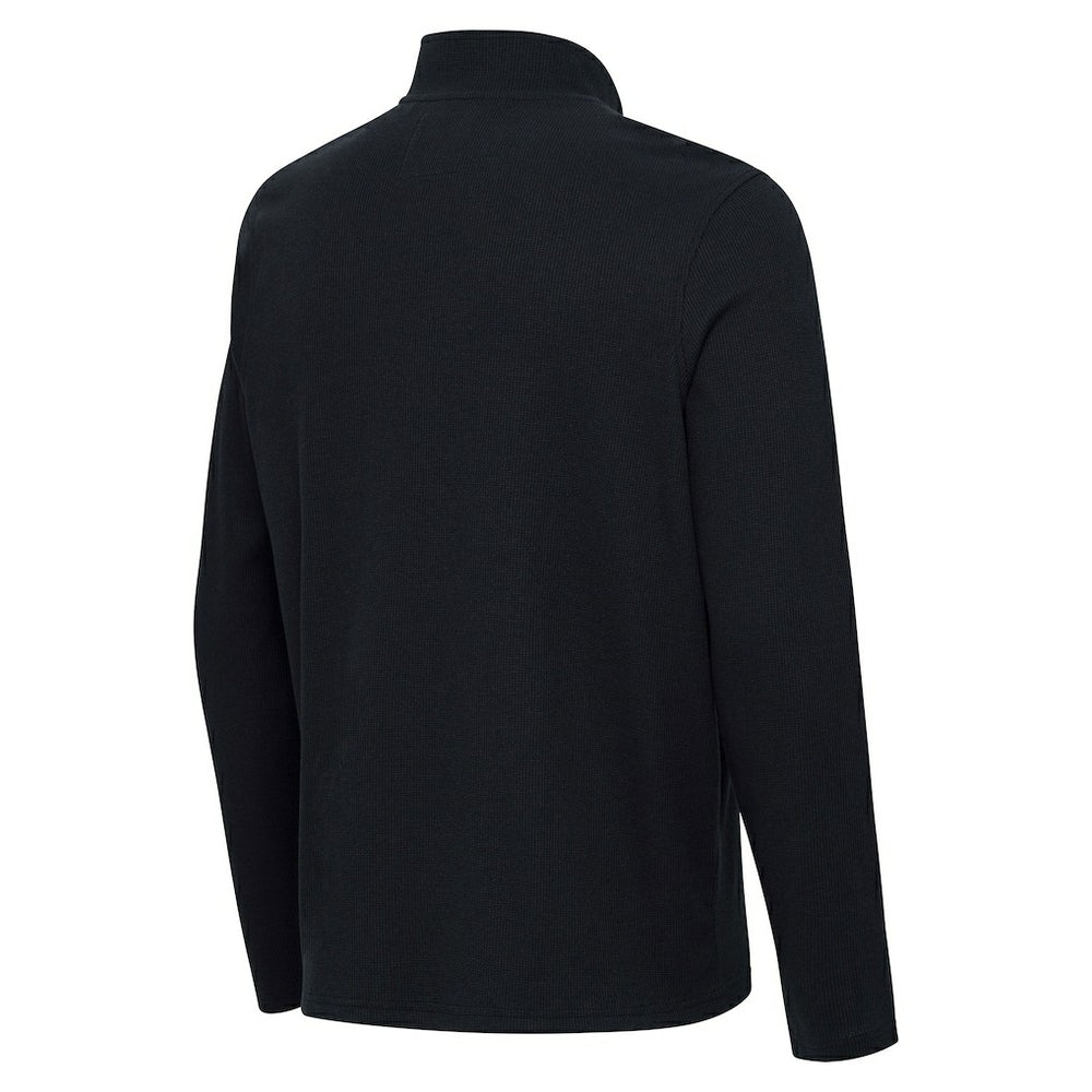 Cleveland Browns Antigua Sync Tri-Blend Quarter-Zip Pullover Heather Black