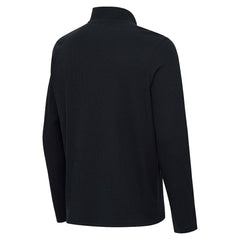 Cleveland Browns Antigua Sync Tri-Blend Quarter-Zip Pullover Heather Black