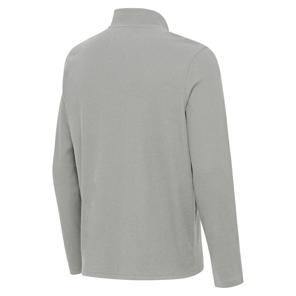 Buffalo Bills Antigua Sync Tri-Blend Quarter-Zip Pullover Heather Gray
