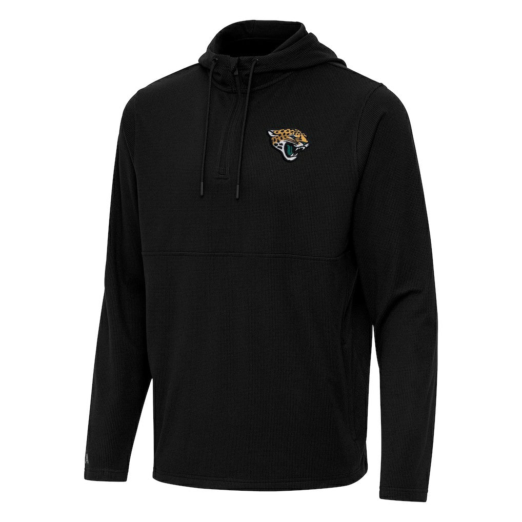 Jacksonville Jaguars Antigua Connected Quarter-Zip Pullover Hoodie Black