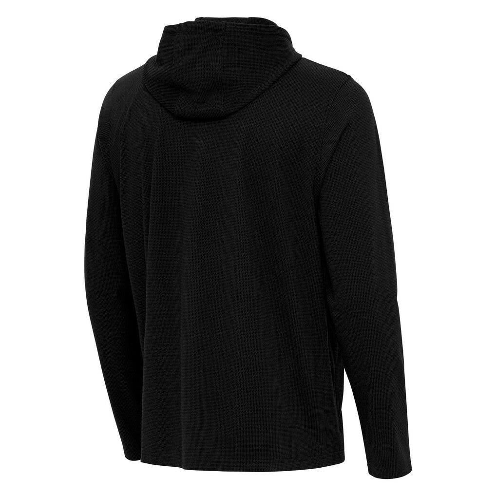 Kansas City Chiefs Antigua Connected Quarter-Zip Pullover Hoodie Black