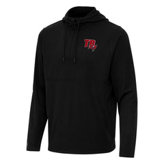 Tampa Bay Buccaneers Antigua Connected Quarter-Zip Pullover Hoodie Black