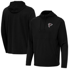 Atlanta Falcons Antigua Connected Quarter-Zip Pullover Hoodie Black