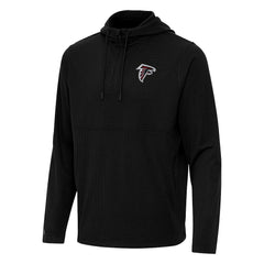 Atlanta Falcons Antigua Connected Quarter-Zip Pullover Hoodie Black