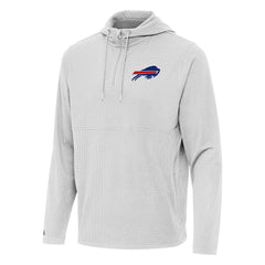 Buffalo Bills Antigua Connected Quarter-Zip Pullover Hoodie Gray