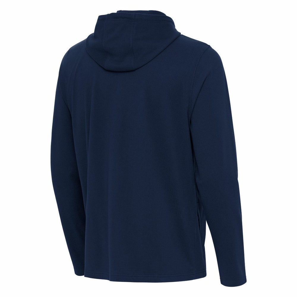 Houston Texans Antigua Connected Quarter-Zip Pullover Hoodie Navy