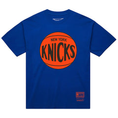 New York Knicks Unisex Hardwood Classics MVP Logo T-Shirt Blue | Mitchell & Ness outlet