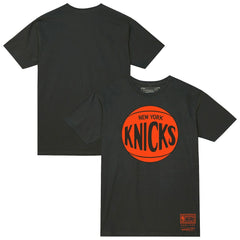 New York Knicks Unisex Hardwood Classics MVP Logo T-Shirt Heather Charcoal | Mitchell & Ness Lifestyle