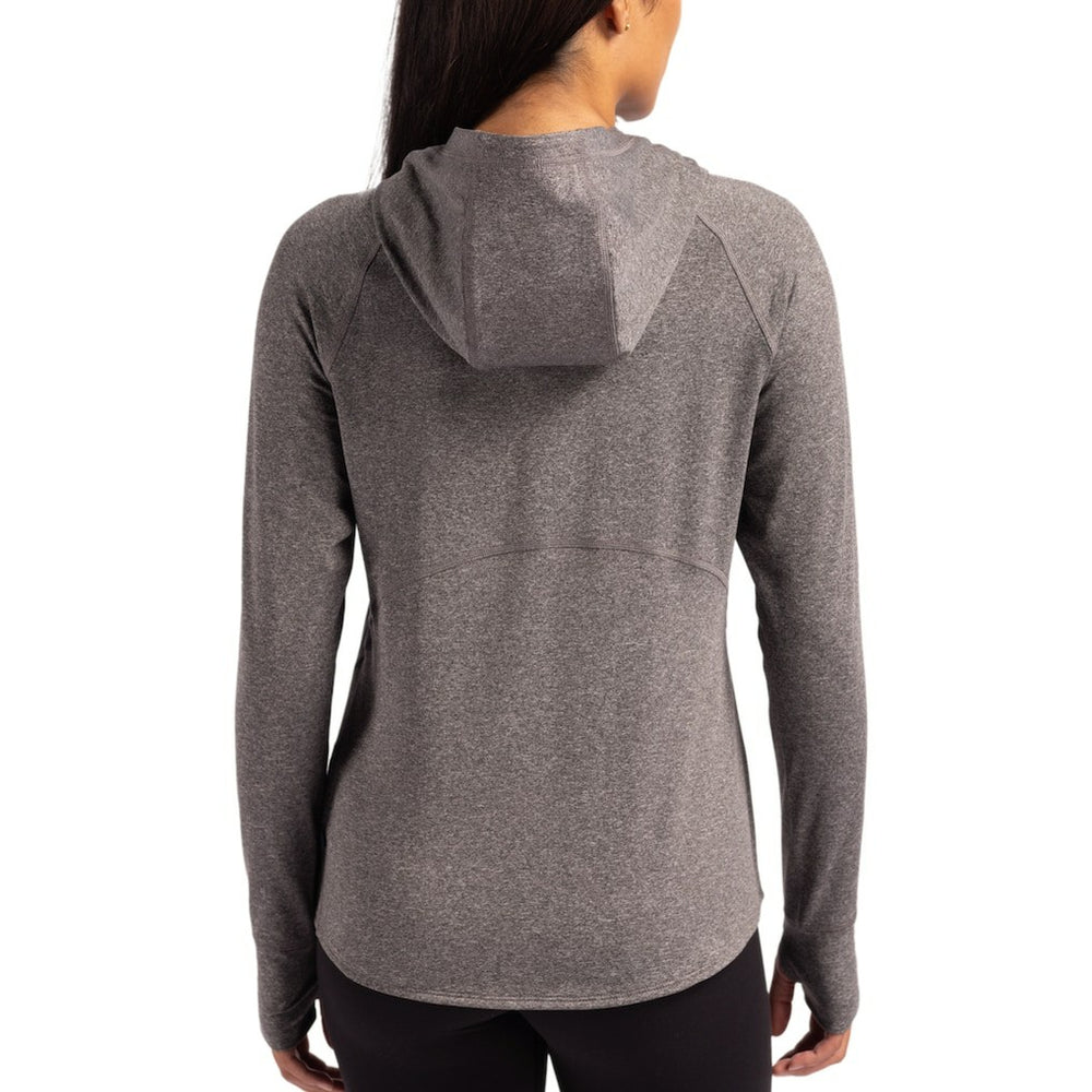 Green Bay Packers Cutter & Buck Women's Primary Logo Adapt Knit Recycled Raglan Pullover Hoodie Heather Charcoal