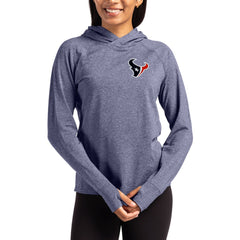 Houston Texans Cutter & Buck Women's Primary Logo Adapt Knit Recycled Raglan Pullover Hoodie Heather Navy