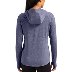Houston Texans Cutter & Buck Women's Primary Logo Adapt Knit Recycled Raglan Pullover Hoodie Heather Navy