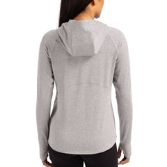 San Francisco 49ers Cutter & Buck Women's Primary Logo Adapt Knit Recycled Raglan Pullover Hoodie Heather Gray