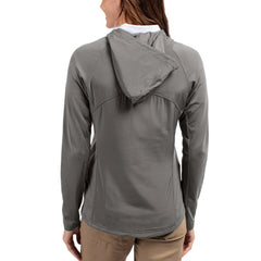 Pittsburgh Steelers Cutter & Buck Women's Adapt Eco Knit Hybrid Recycled Raglan Full-Zip Hoodie Jacket Gray