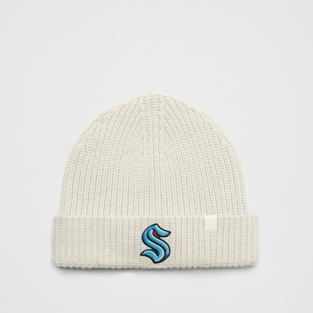 Seattle Kraken lululemon Unisex Close-Fit Wool-Blend Ribbed Beanie - Heathered Bone - NHL 203169750