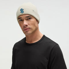 Seattle Kraken lululemon Unisex Close-Fit Wool-Blend Ribbed Beanie - Heathered Bone - NHL 203169750