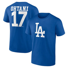 Shohei Ohtani Los Angeles Dodgers Player Name & Number T-Shirt - Royal - MLB Online