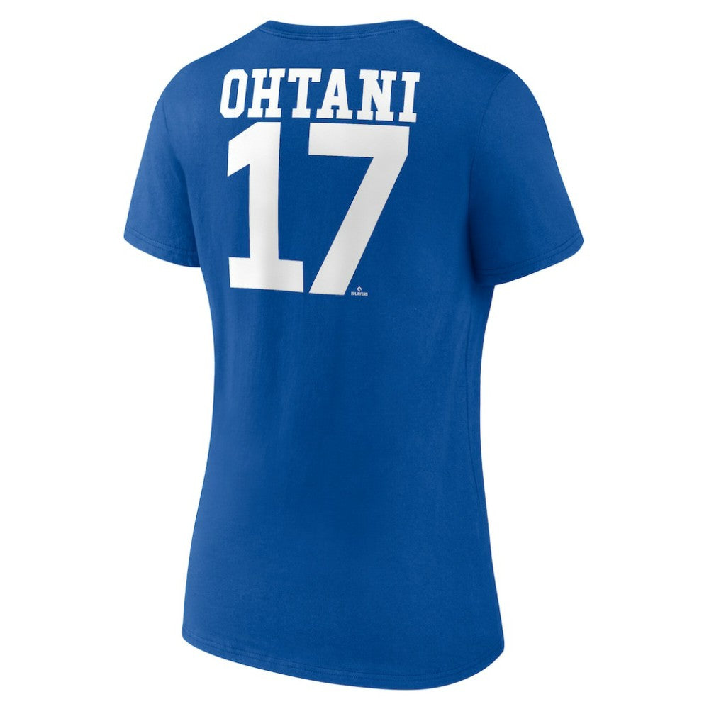 Shohei Ohtani Los Angeles Dodgers Women's Player Name & Number V-Neck T-Shirt - Royal - MLB on Sale