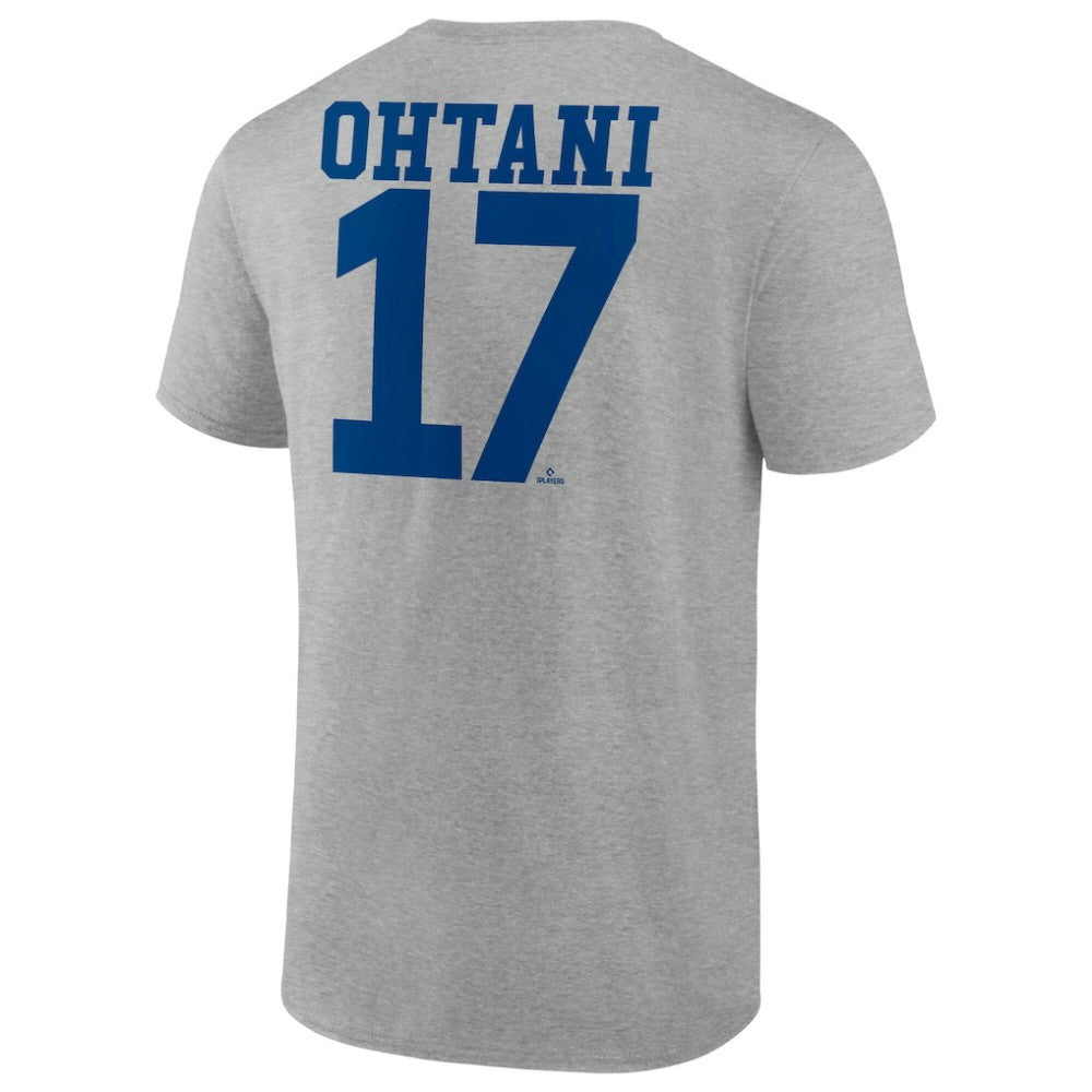 Shohei Ohtani Los Angeles Dodgers Player Name & Number T-Shirt - Heather Gray - MLB on Sale