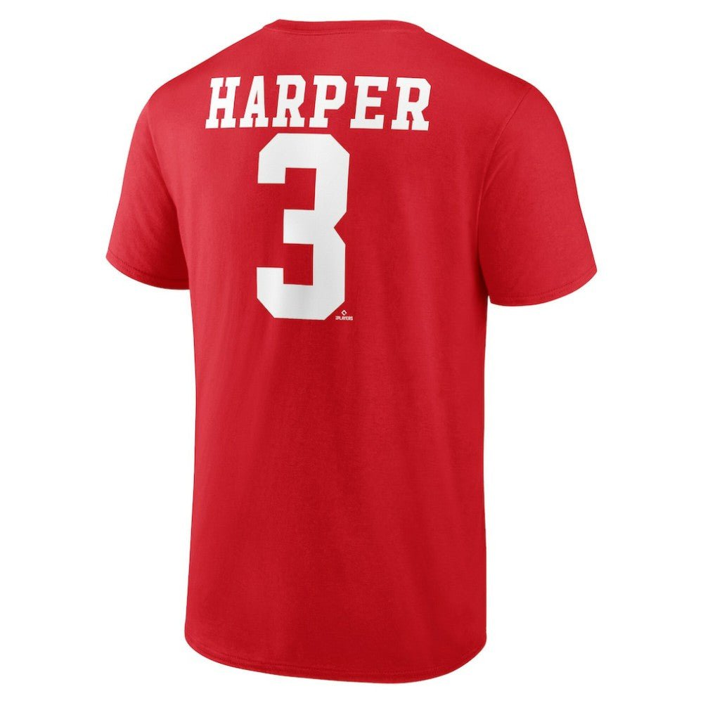 Bryce Harper Philadelphia Phillies Player Name & Number T-Shirt - Red - MLB Online